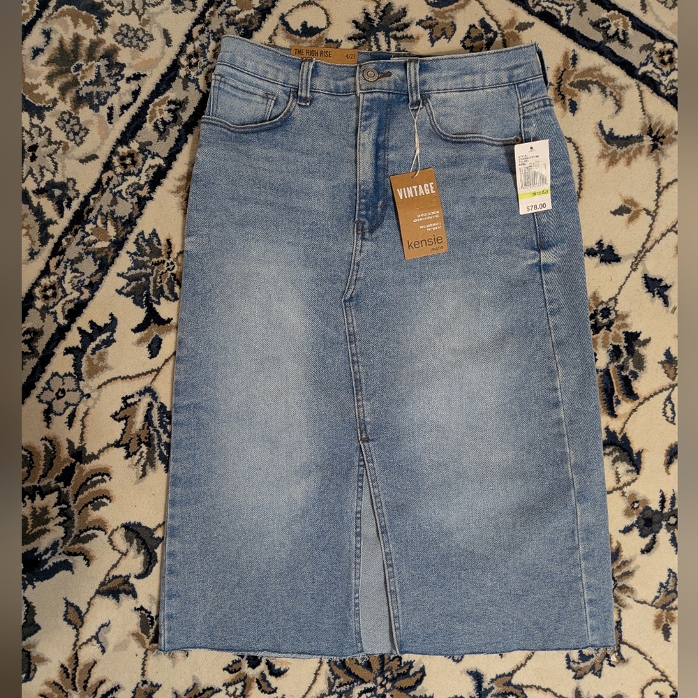 Kensie Women's Light Blue Denim Skirt
